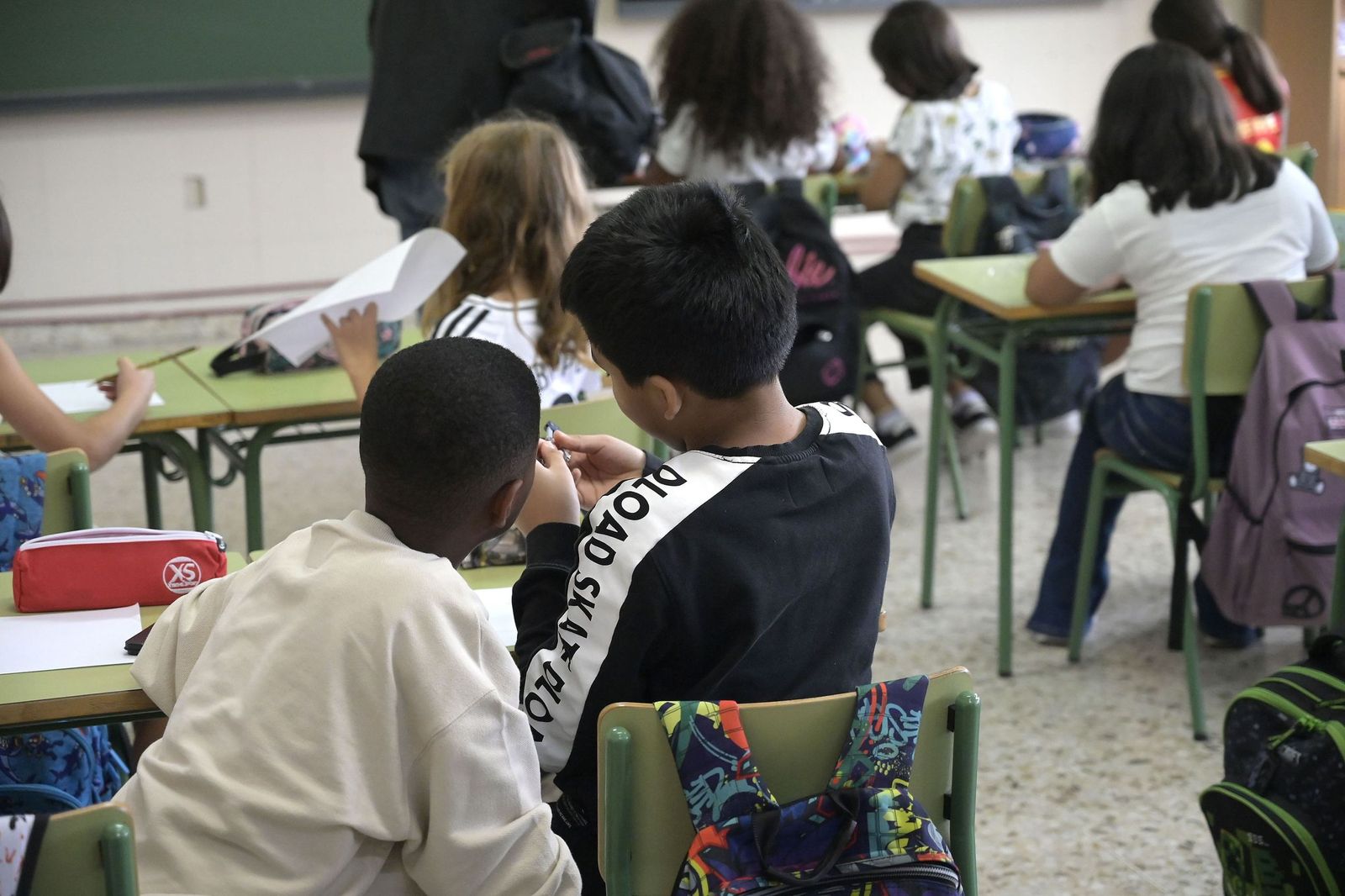 Alumnos de un colegio de La Coruña.