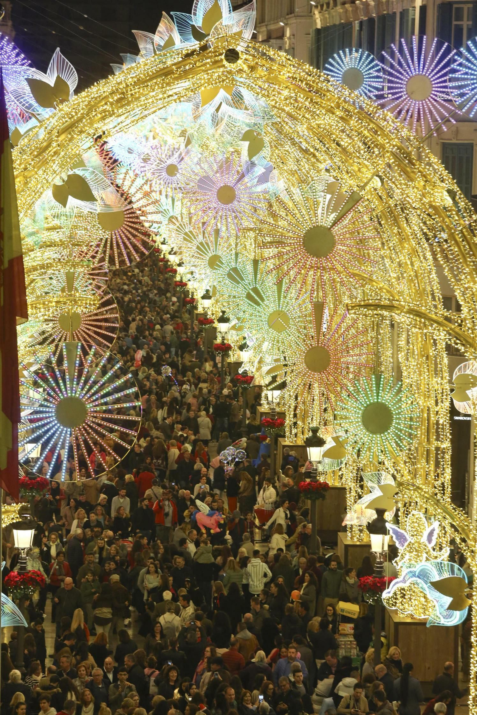Las fotos de las luces de Navidad en Málaga Las fotos de las luces de Navidad en Málaga