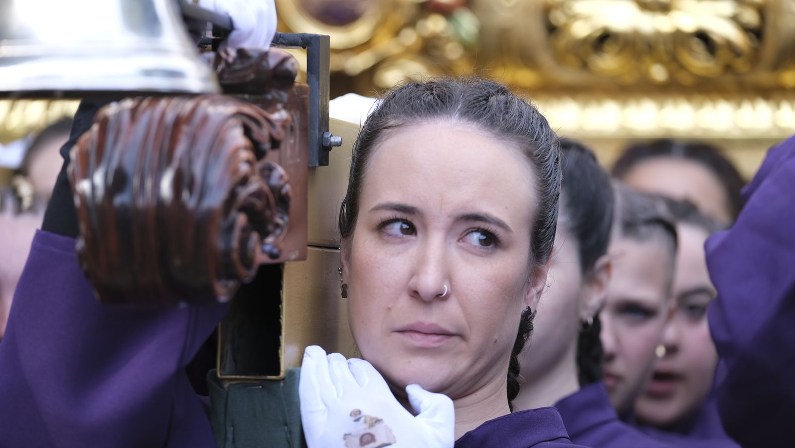 La procesión del Encuentro por las calles de Almería, en imágenes