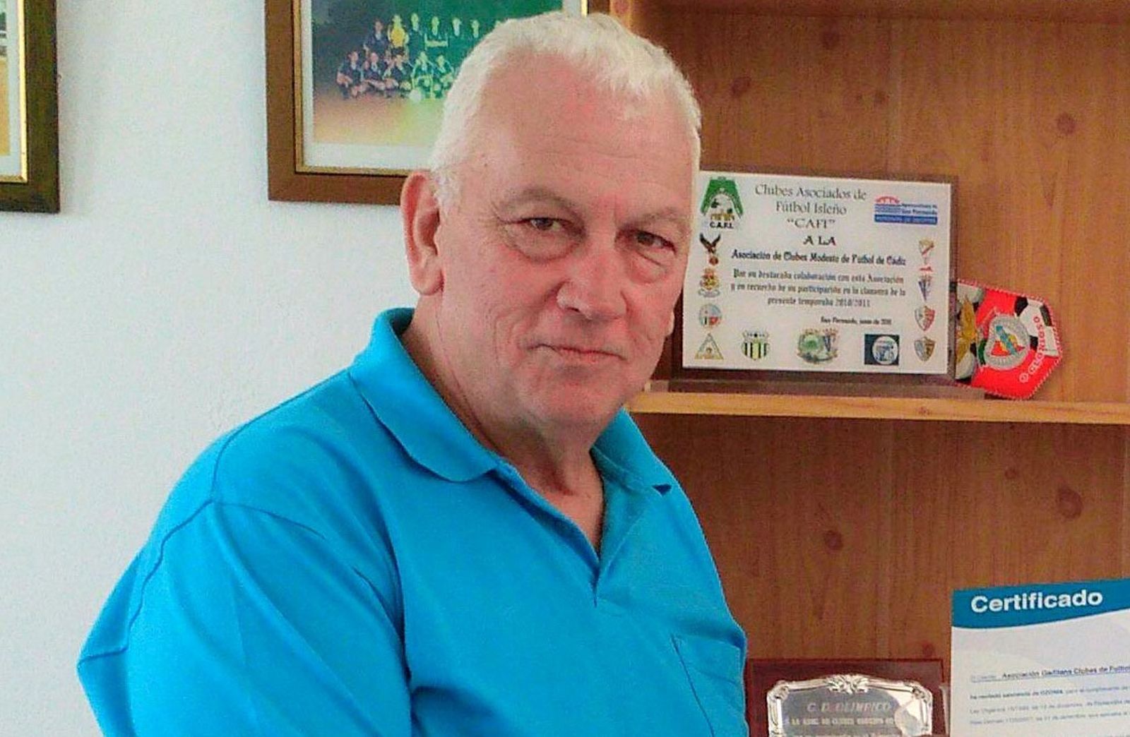 Enrique Rodrigo, presidente de la Asociación Gaditana de Clubes de Fútbol Modesto.