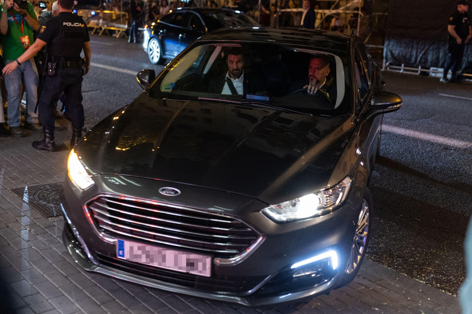 Llegada de Pedro Sánchez a la sede del PSOE en Ferraz