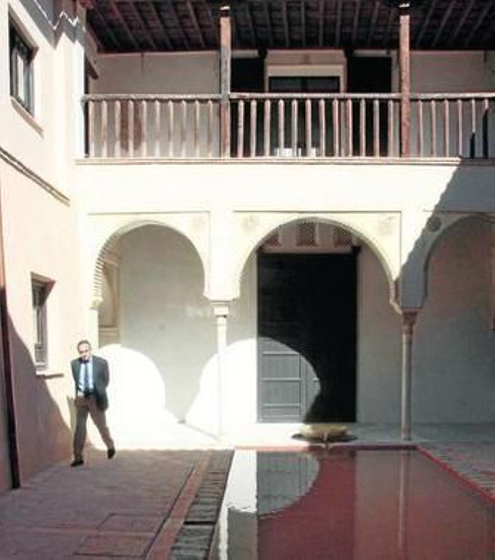 La Casa de Zafra presentaba ayer este aspecto.