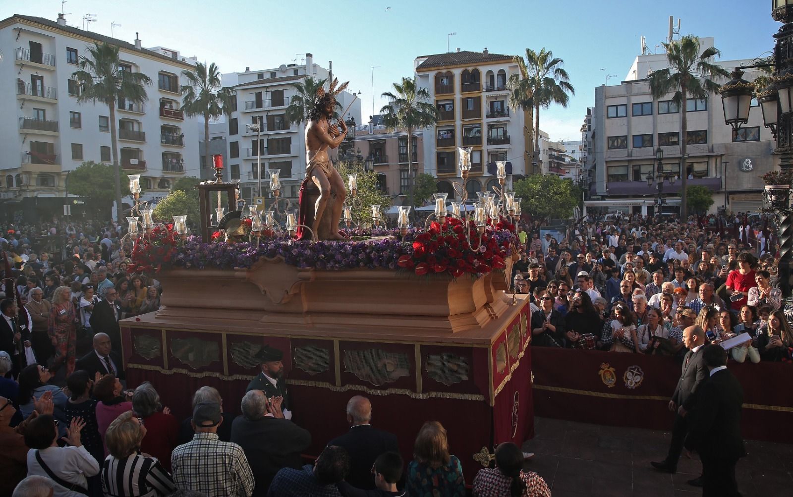Primera estación de penitencia de Jesús Coronado de Espinas en Algeciras