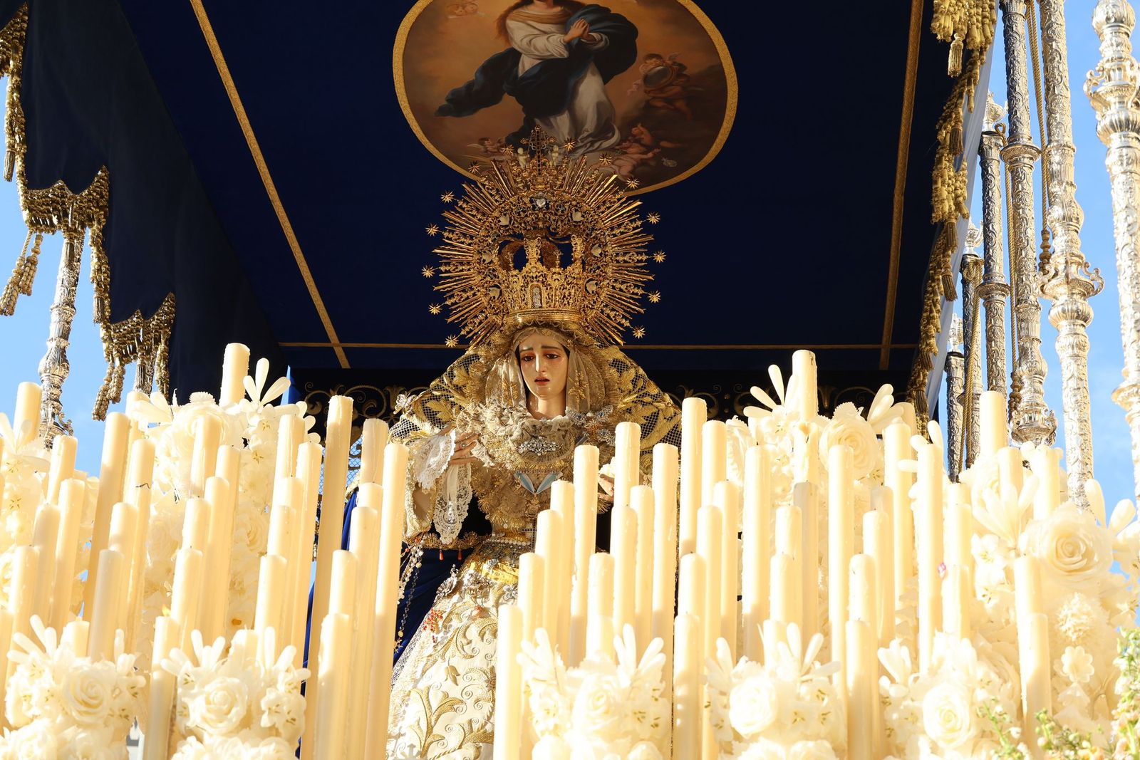 Imágenes de La Lanzada y la Virgen de los Dolores este Martes Santo en Huelva