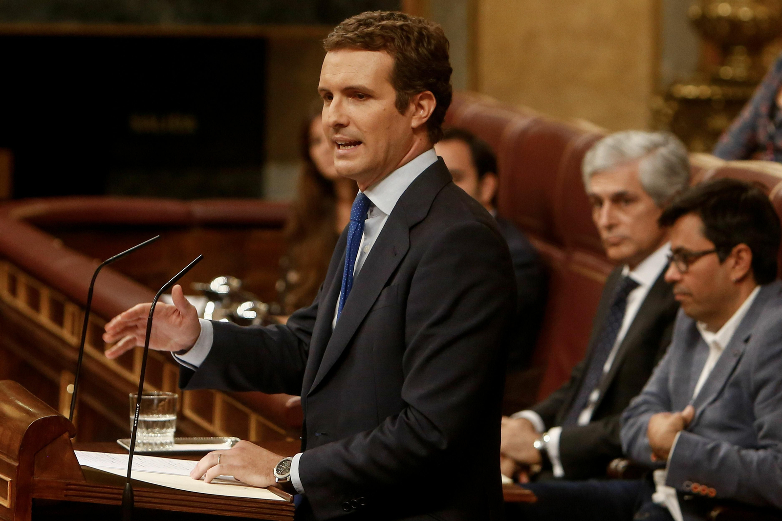 Pablo Casado, durante su intervención en el debate de investidura.