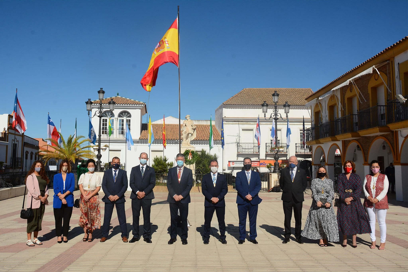 La Corporación de Palos de la Frontera en el Día de la Hispanidad.
