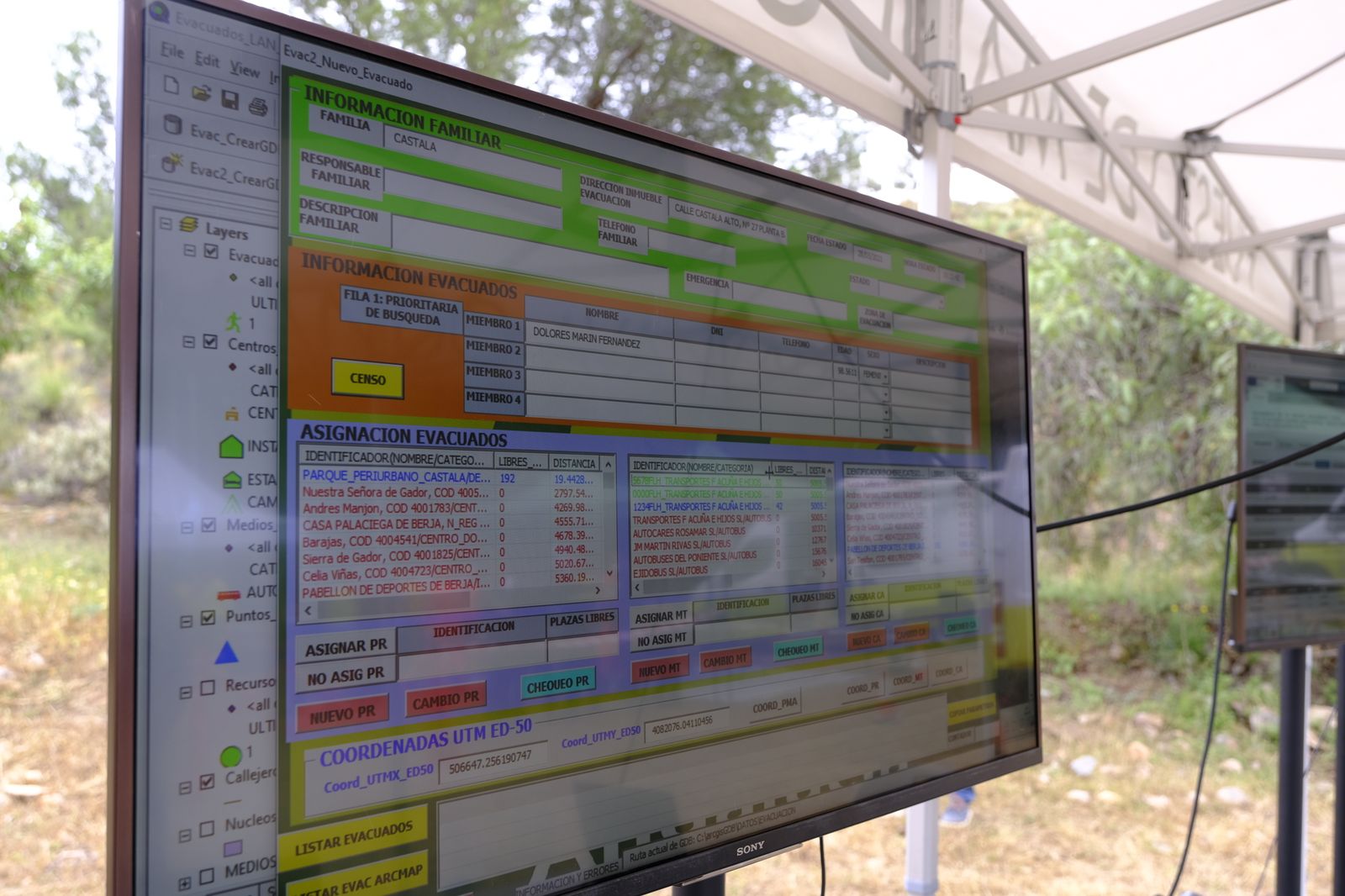 Fotogalería simulacro incendio forestal. Parque periurbano de Castala. Berja (Almería)