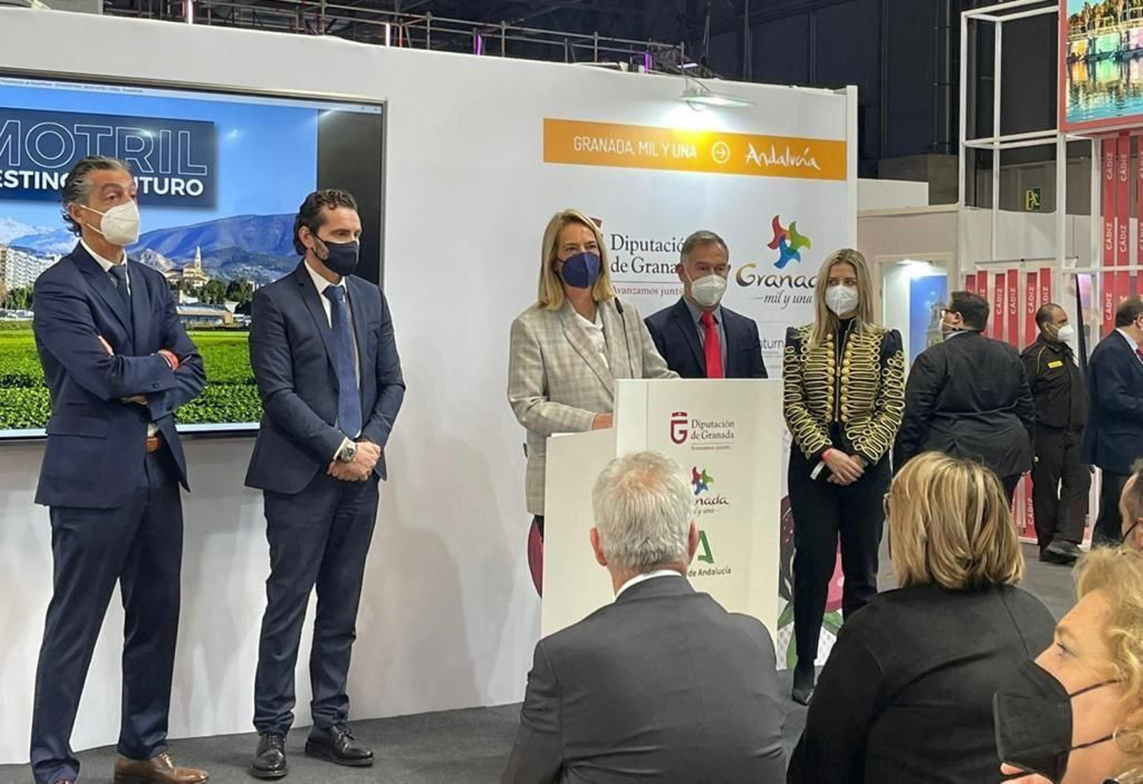 Luisa María García Chamorro durante la presentación de Motril en Fitur 2022