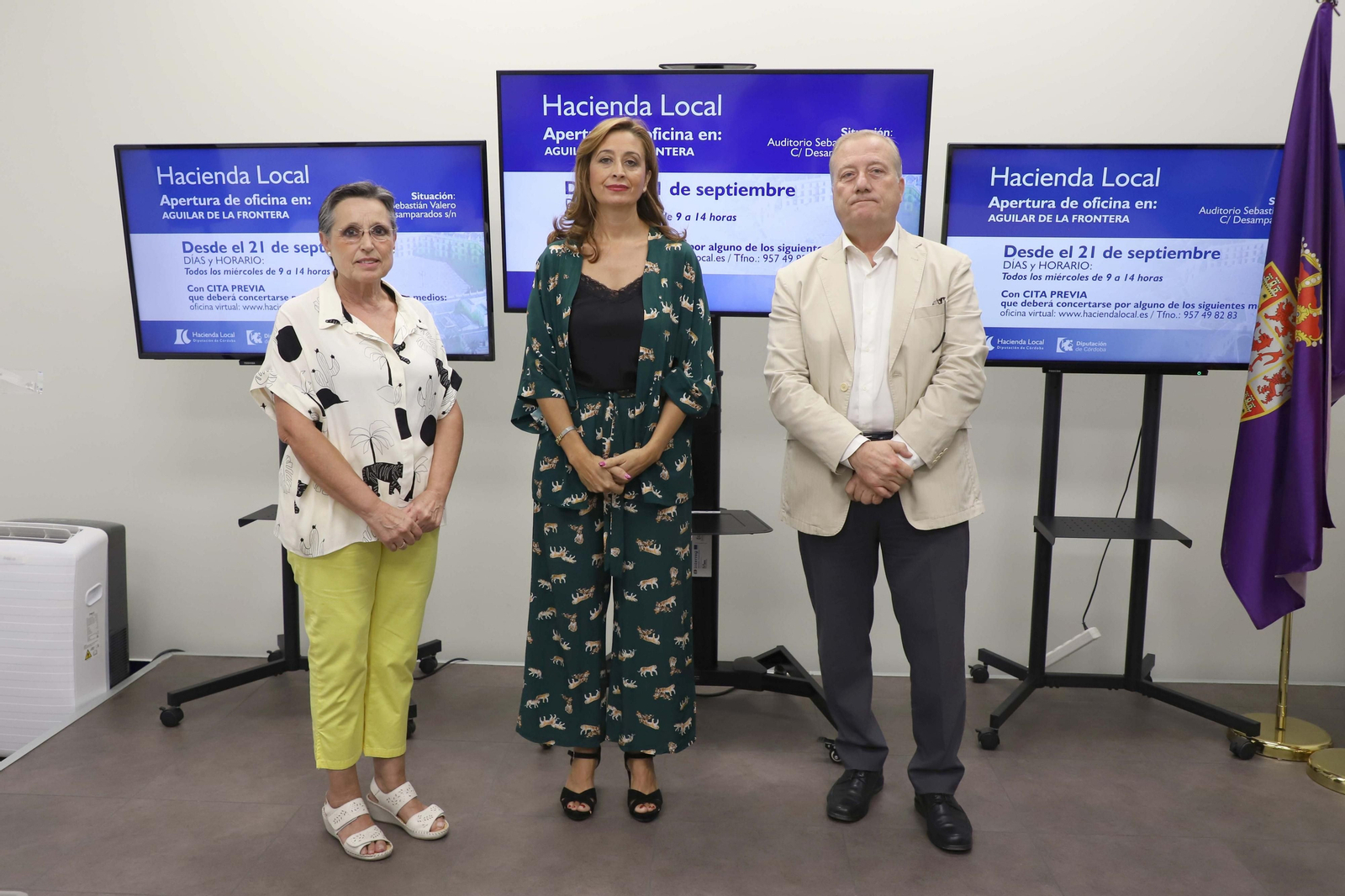 Presentación de la oficina temporal de Hacienda Local de Aguilar de la Frontera.
