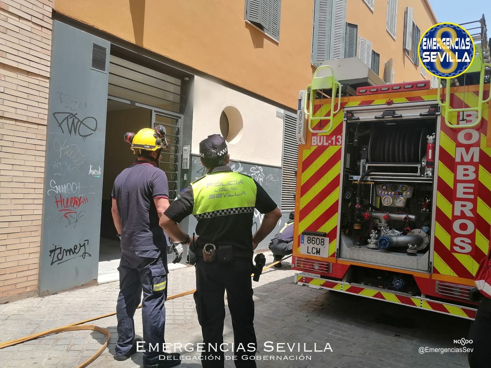 Incendio en una vivienda del centro de Sevilla