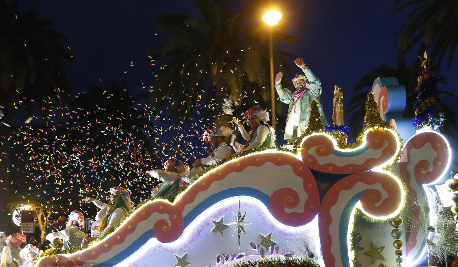 Cabalgata de Reyes Magos en Málaga.