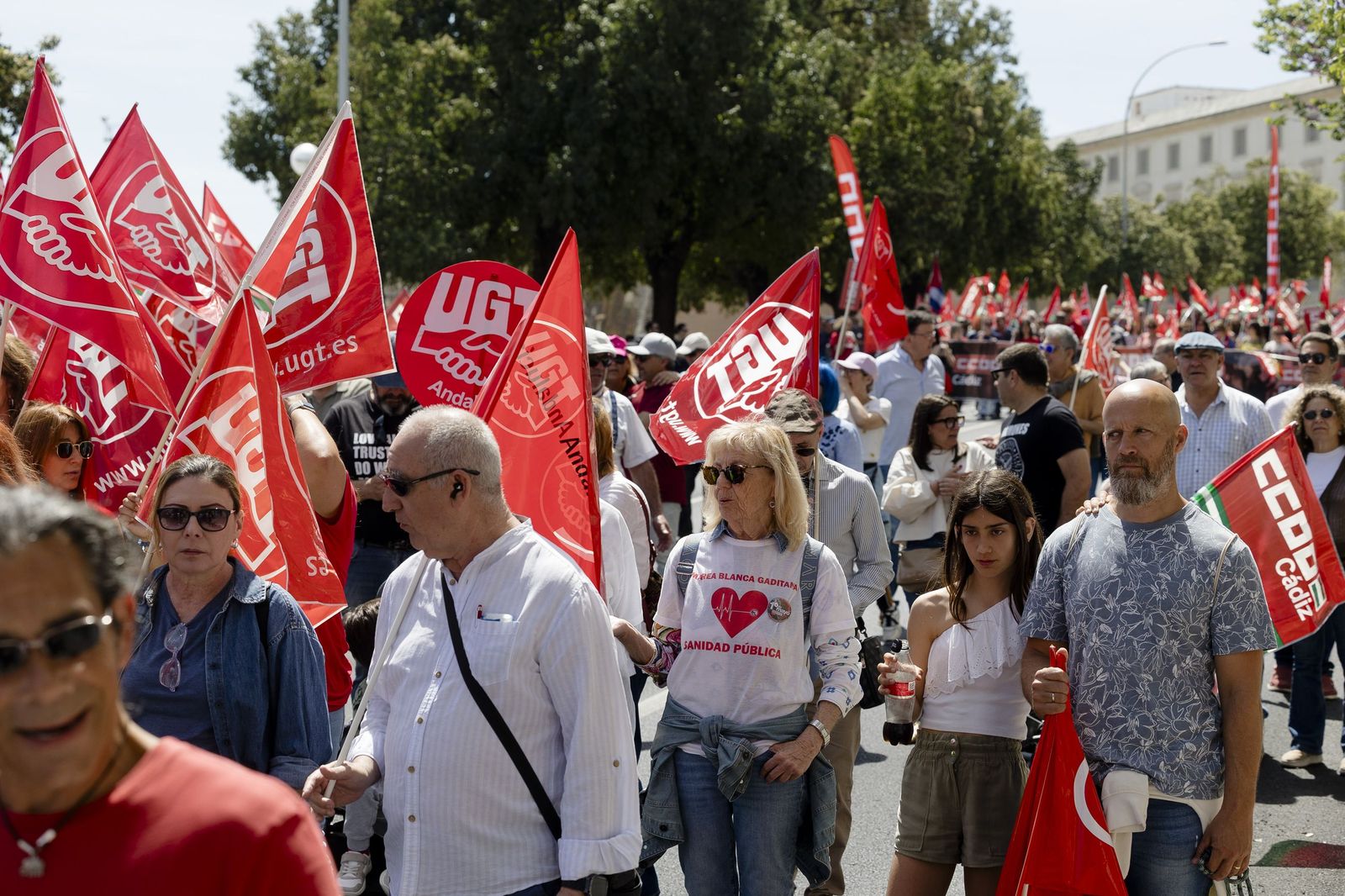 Imágenes de la manifestación del 1 de Mayo en Cádiz
