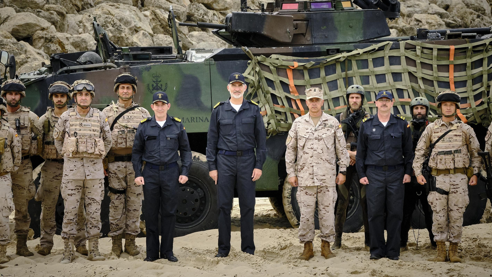 El Rey Felipe VI en las maniobras Flotex 2022