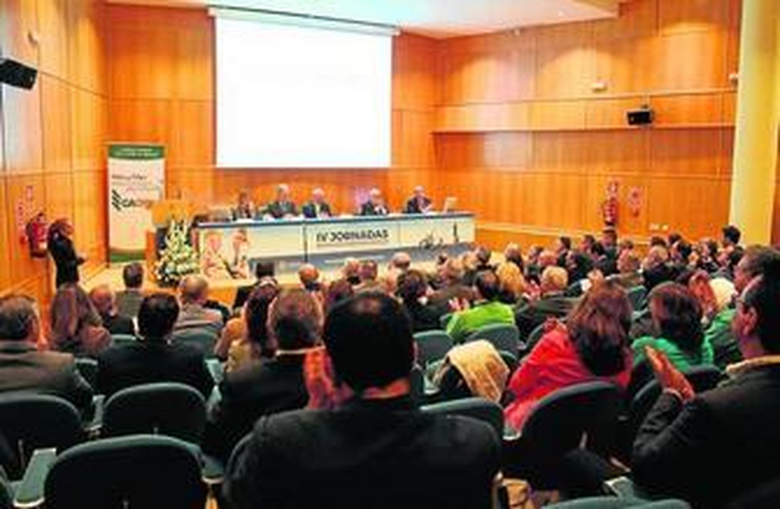 Acto de inauguración de las jornadas de los colegios médicos andaluces, ayer en la FOE.