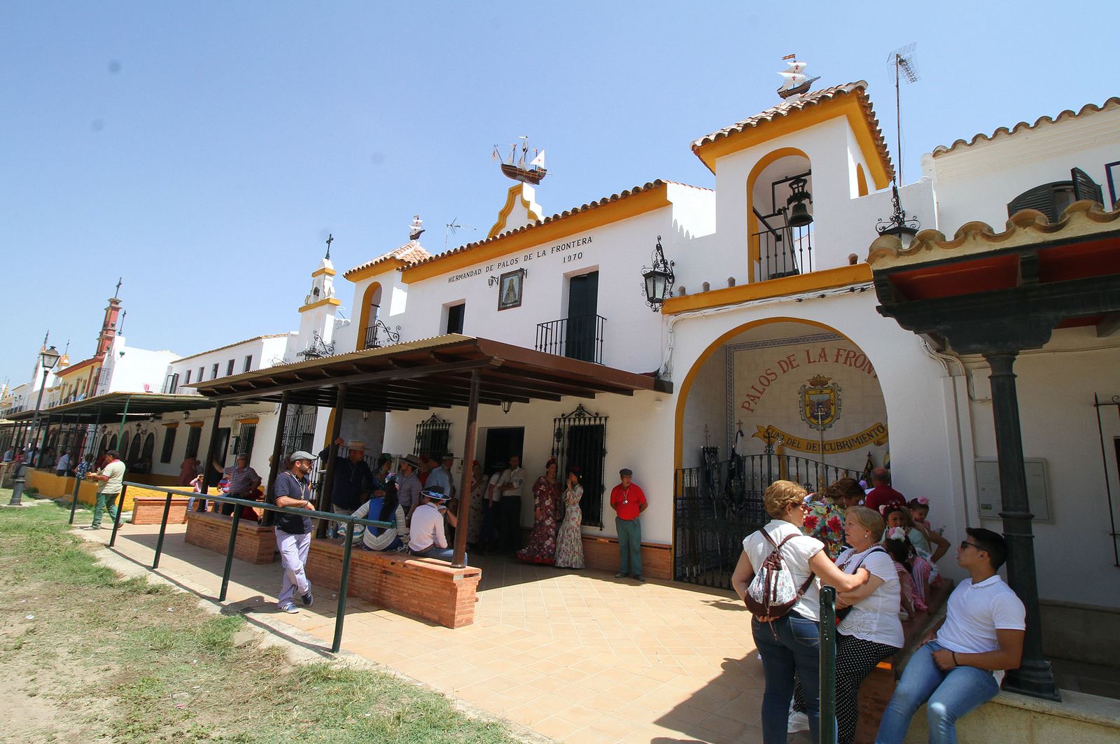 Ambiente en la aldea del Rocío.