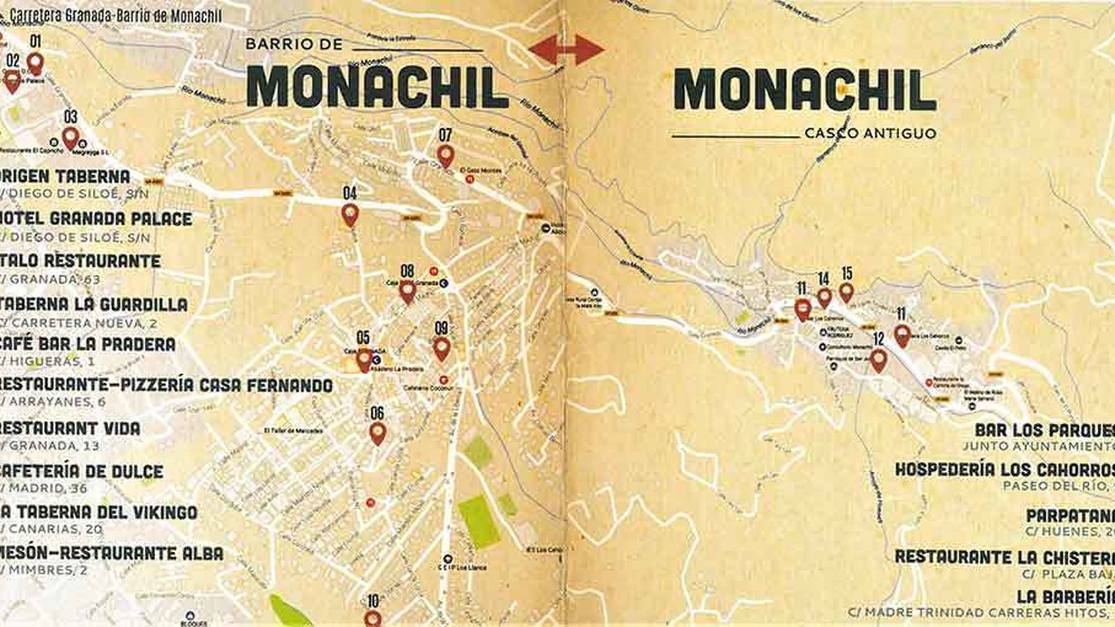 2-Mapa ruta de la tapa de Monachil