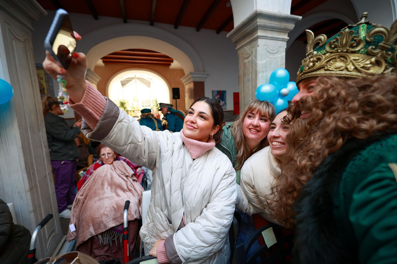 Los Reyes Magos, en la residencia de la calle San Juan de Dios en Cádiz.