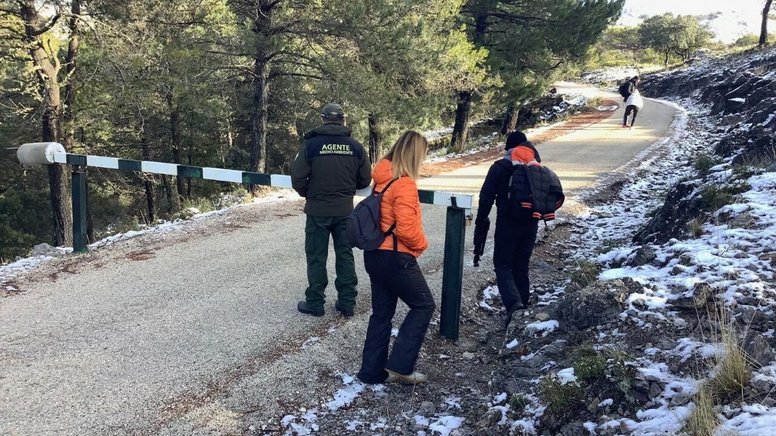 Accesos cerrados para subir a la Sierra de las Nieves en coche.
