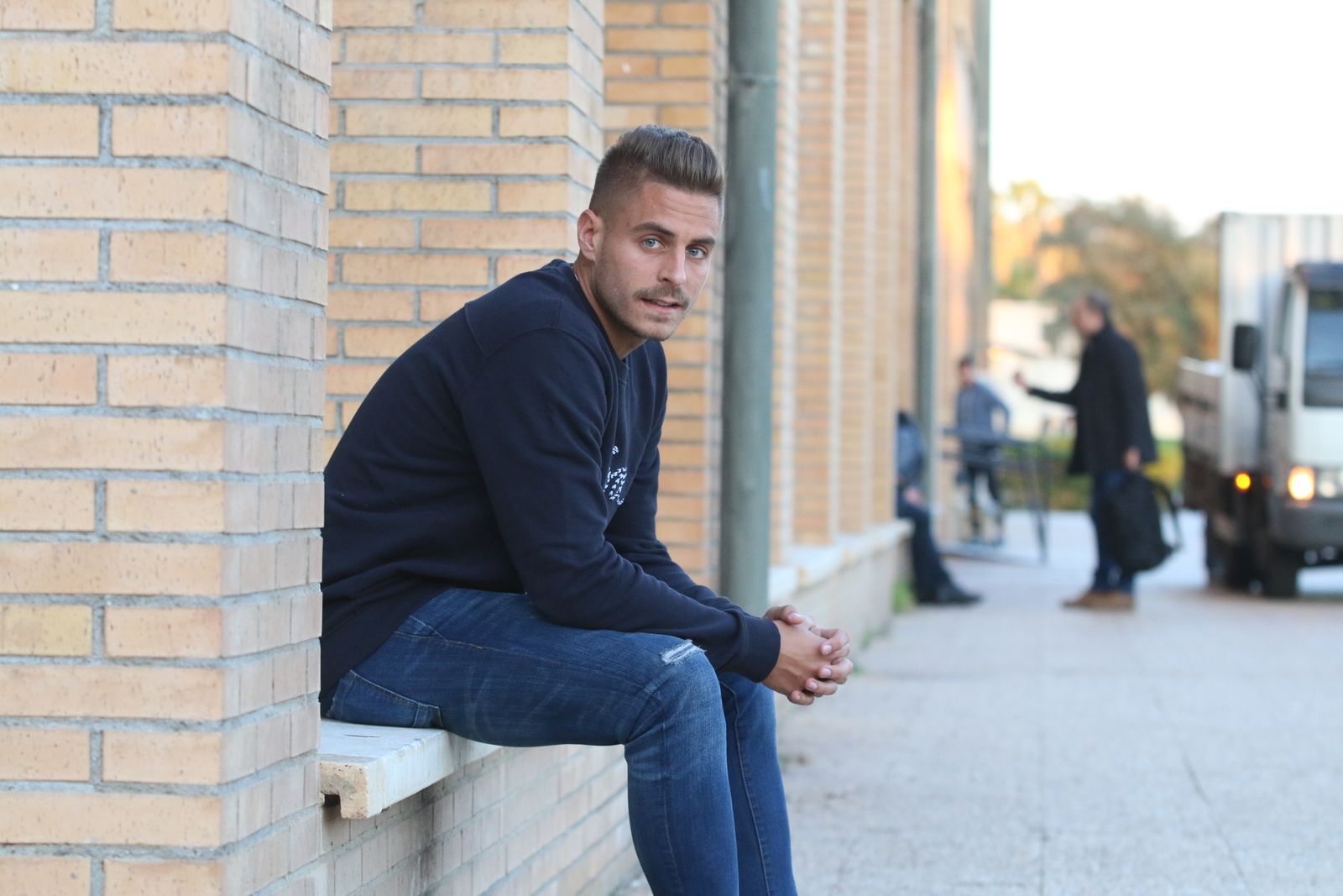 Navas, en uno de los aularios de la UAL.