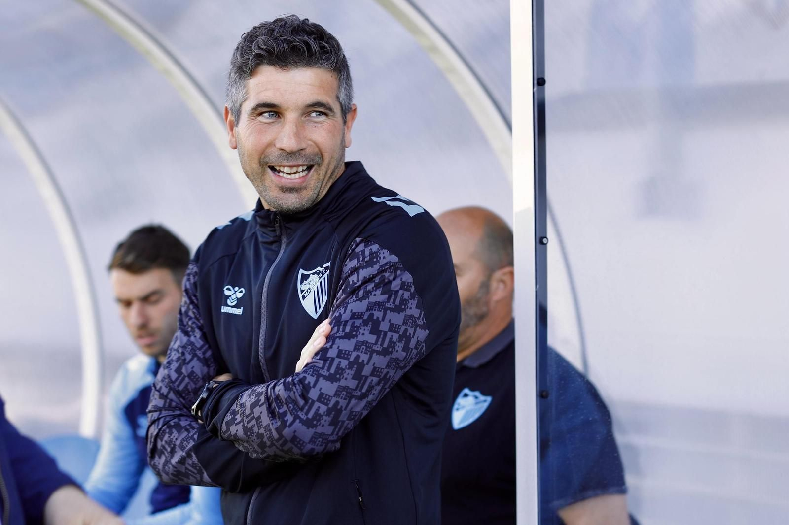 Funes, en un partido al frente del filial del Málaga