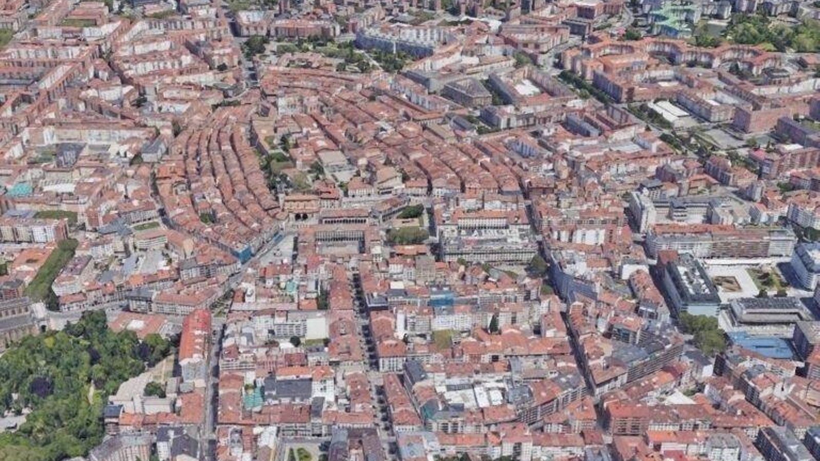 Vista  aérea de  la capital alavesa.