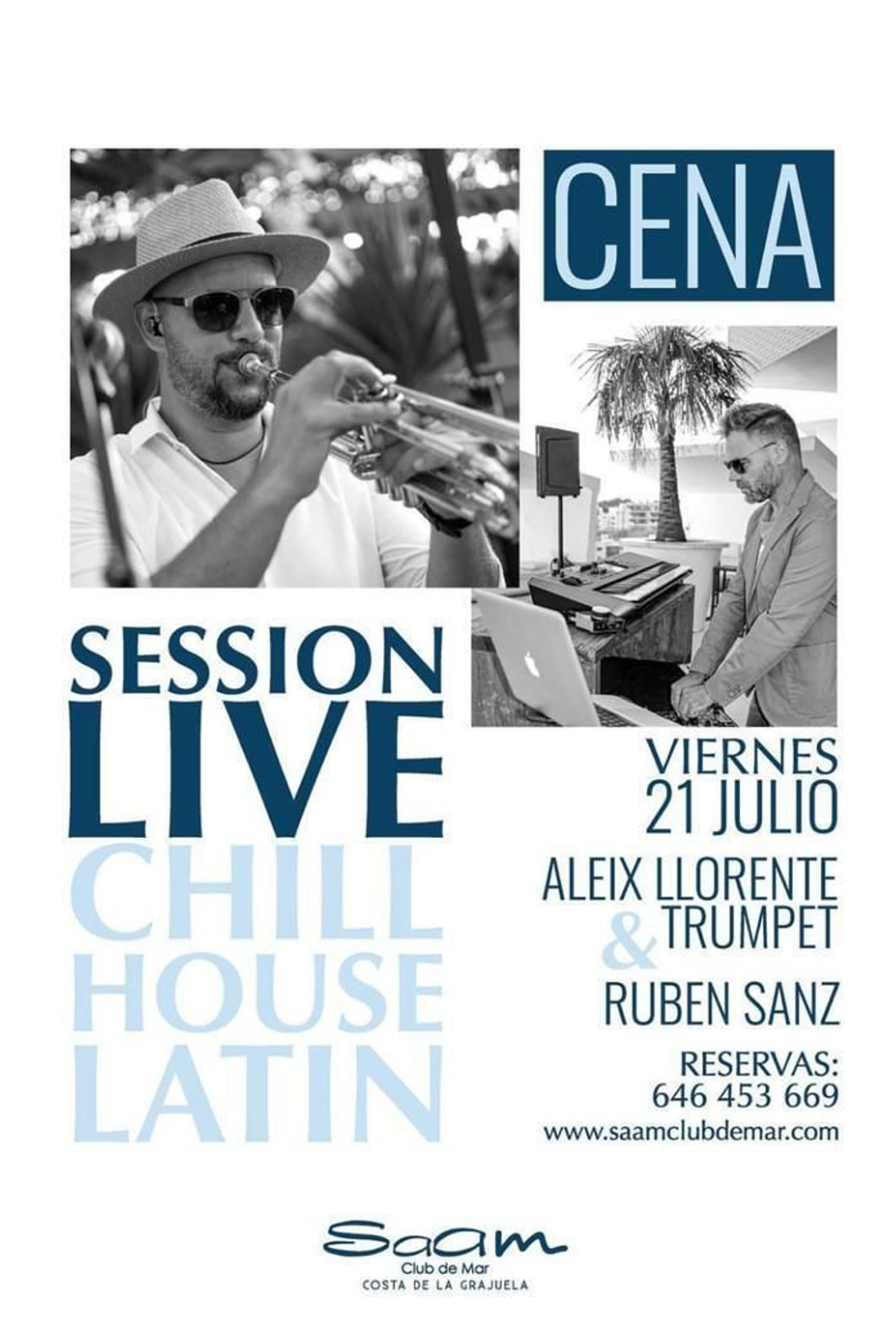 Session Live Chill House Latin, en Saam Club de Mar, Chipiona