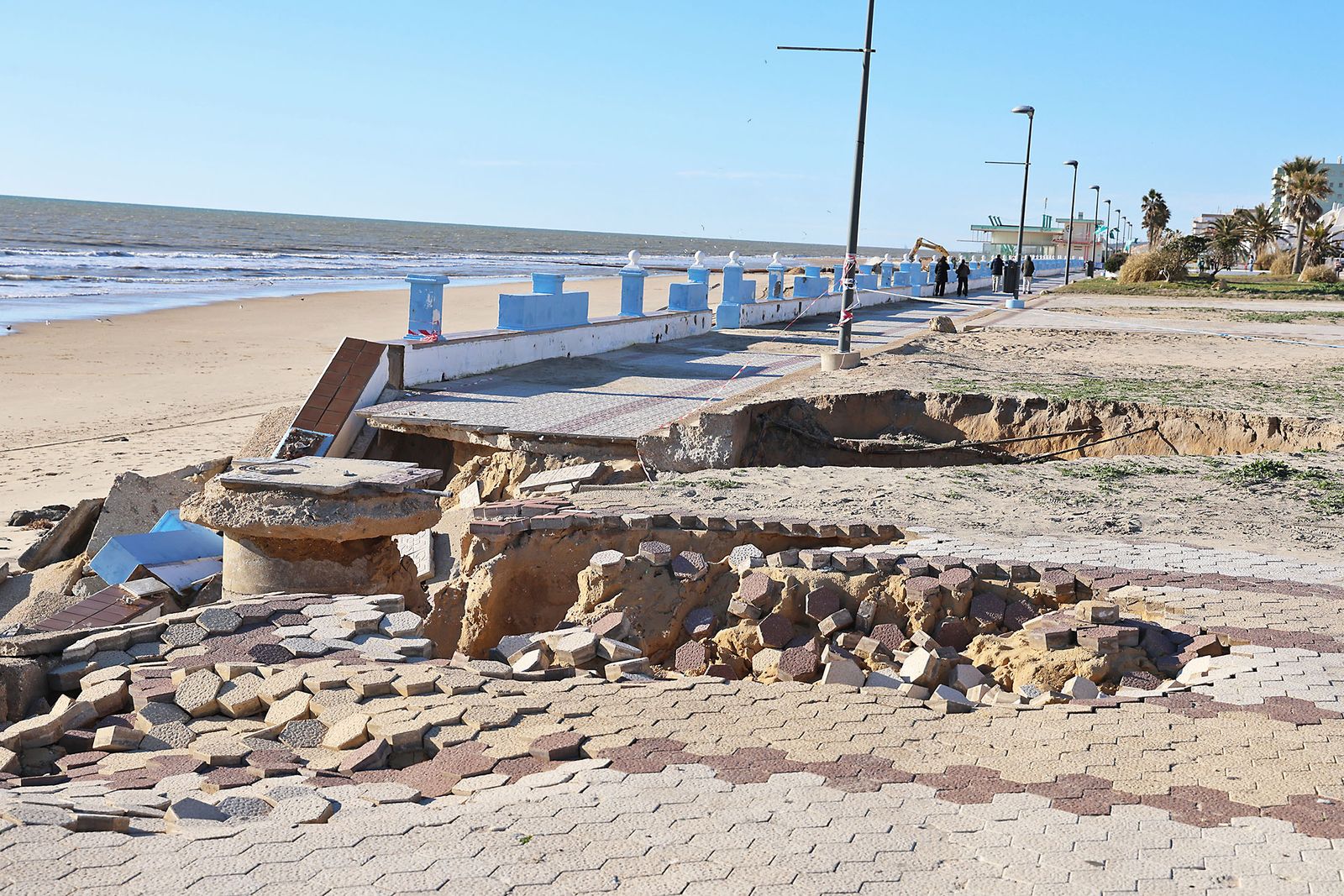 Las dramáticas fotografías del estado de las playas de Matalascañas tras el paso del temporal