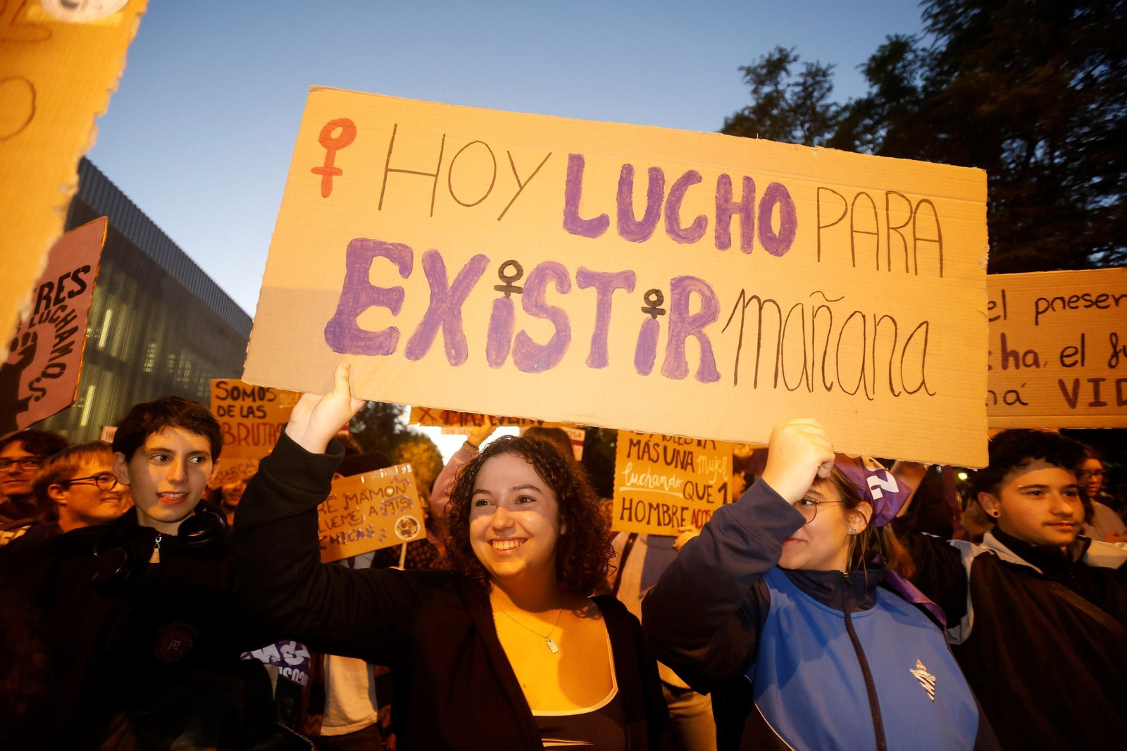 Asistentes a la manifestación.