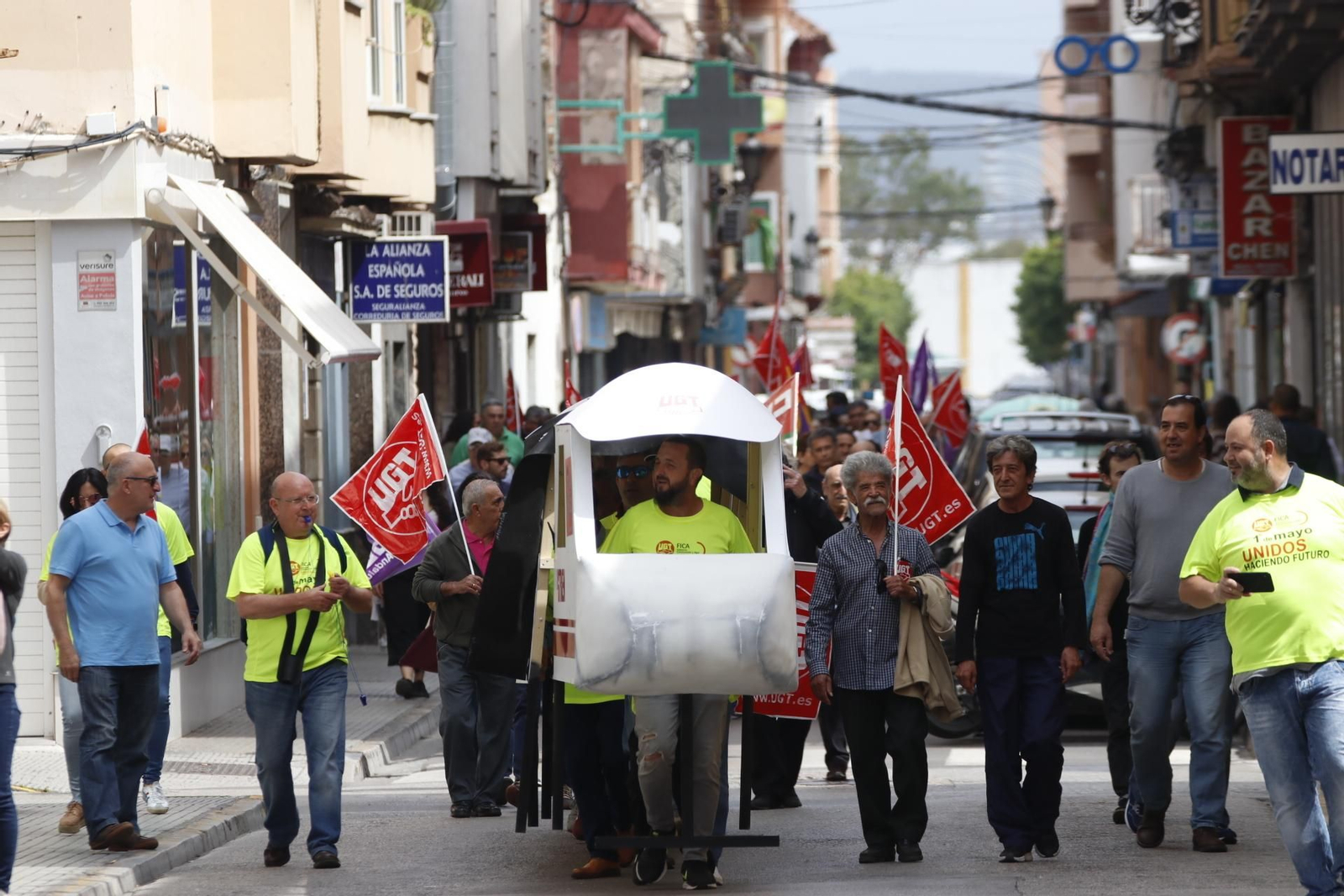 La manifestación por el Día del Trabajador en La Línea