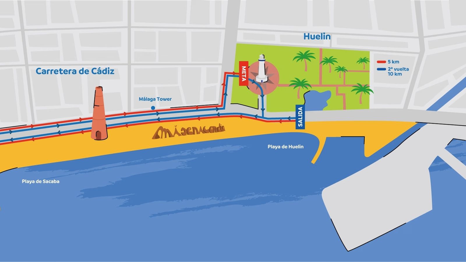 Recorrido de la carrera solidaria de Mayoral