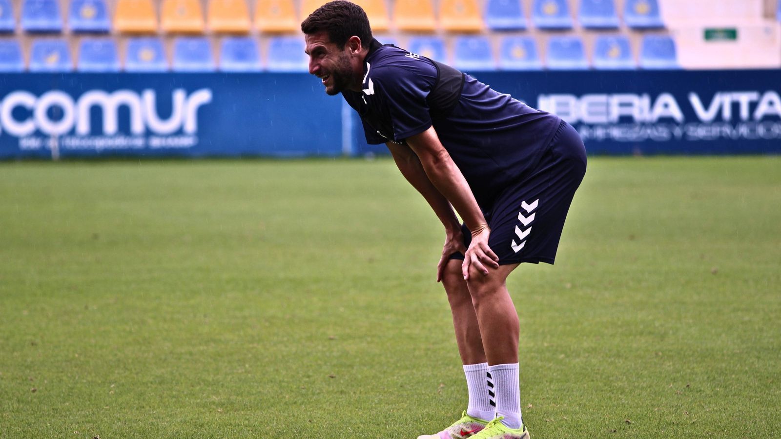 José Cruz, durante un entrenamiento con el UCAM Murcia.