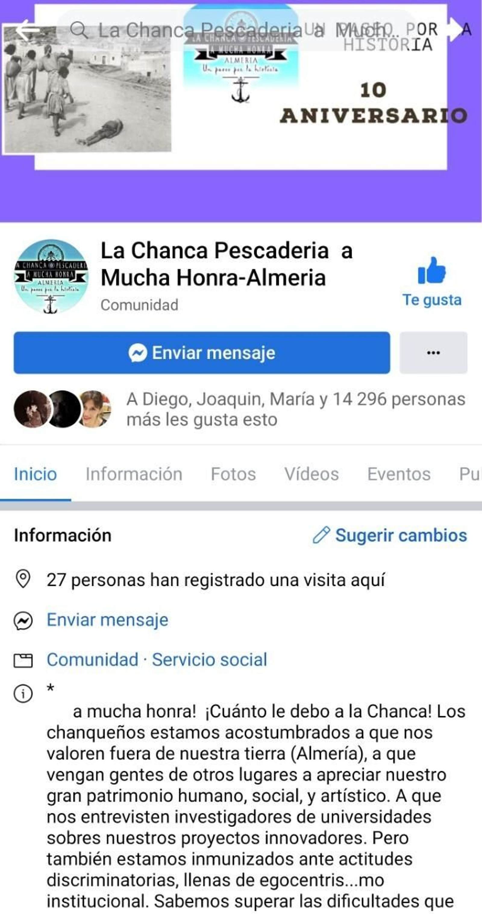 Pescadería-La Chanca: La década de un barrio en Facebook