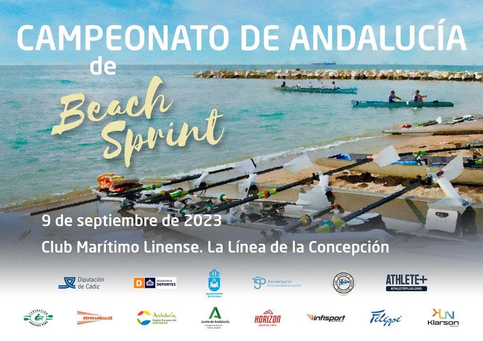 El cartel anunciador del Campeonato de Andalucía de remo