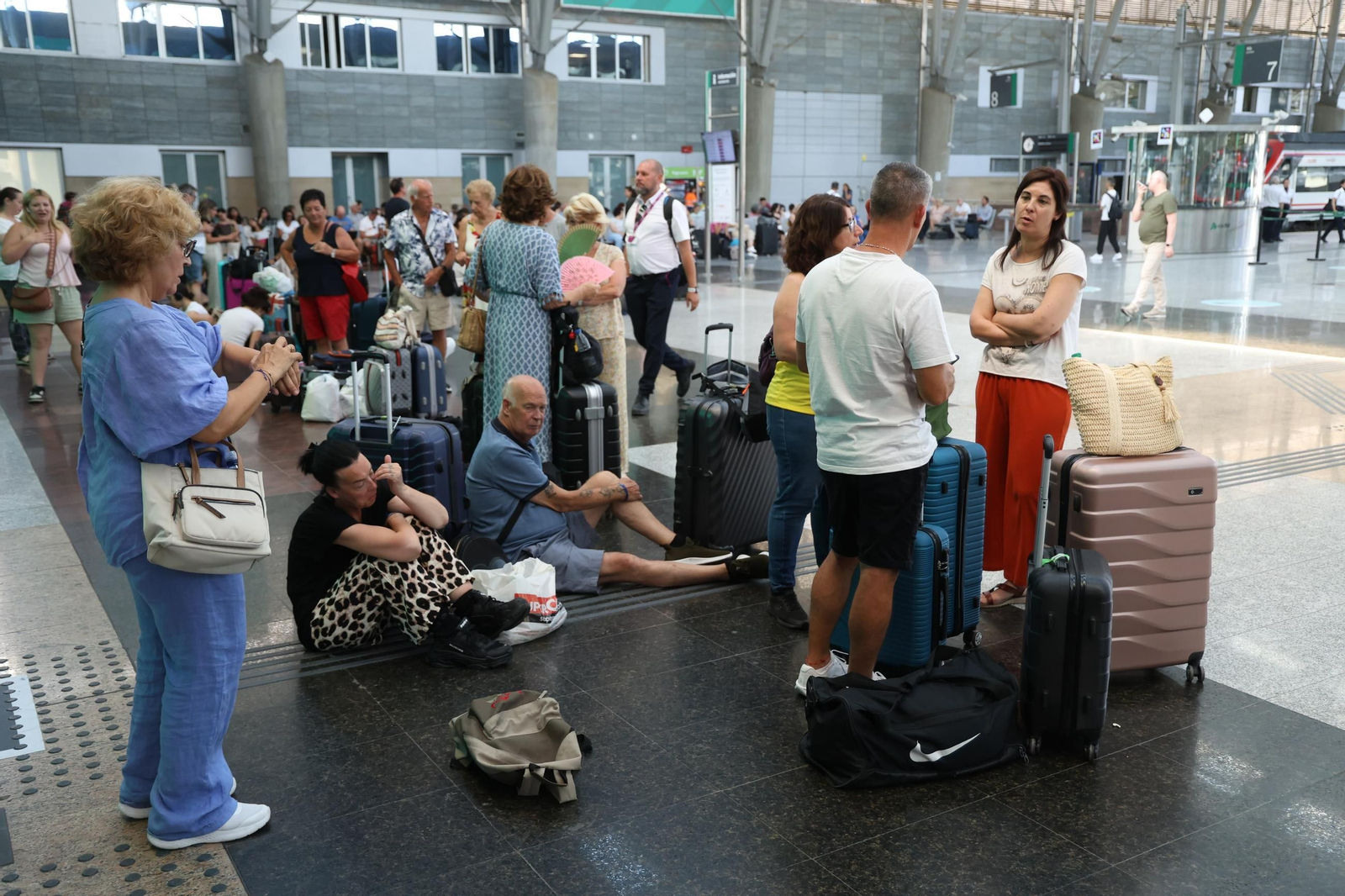 Así se ha vivido en María Zambrano los retrasos en los tren entre Málaga y Madrid, en imágenes