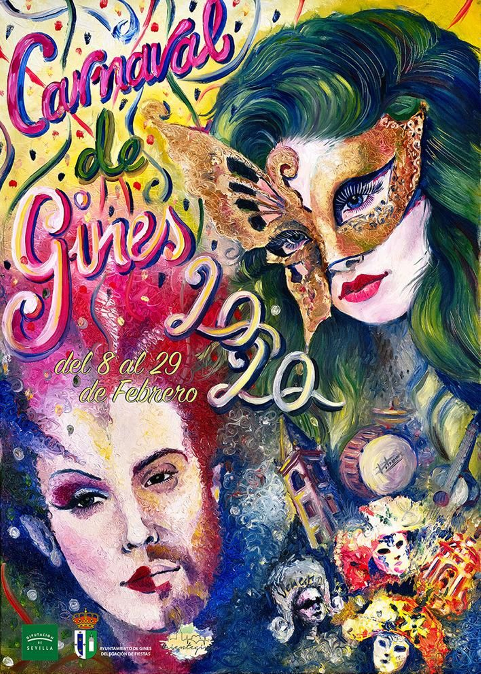 Cartel del Carnaval de Gines 2020.