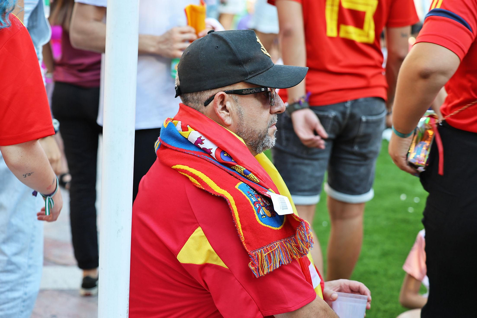 Imágenes de la Fan zone en Huelva de la Final de la Eurocopa entre Inglaterra y España Imágenes de la Fan zone en Huelva de la Final de la Eurocopa entre Inglaterra y España