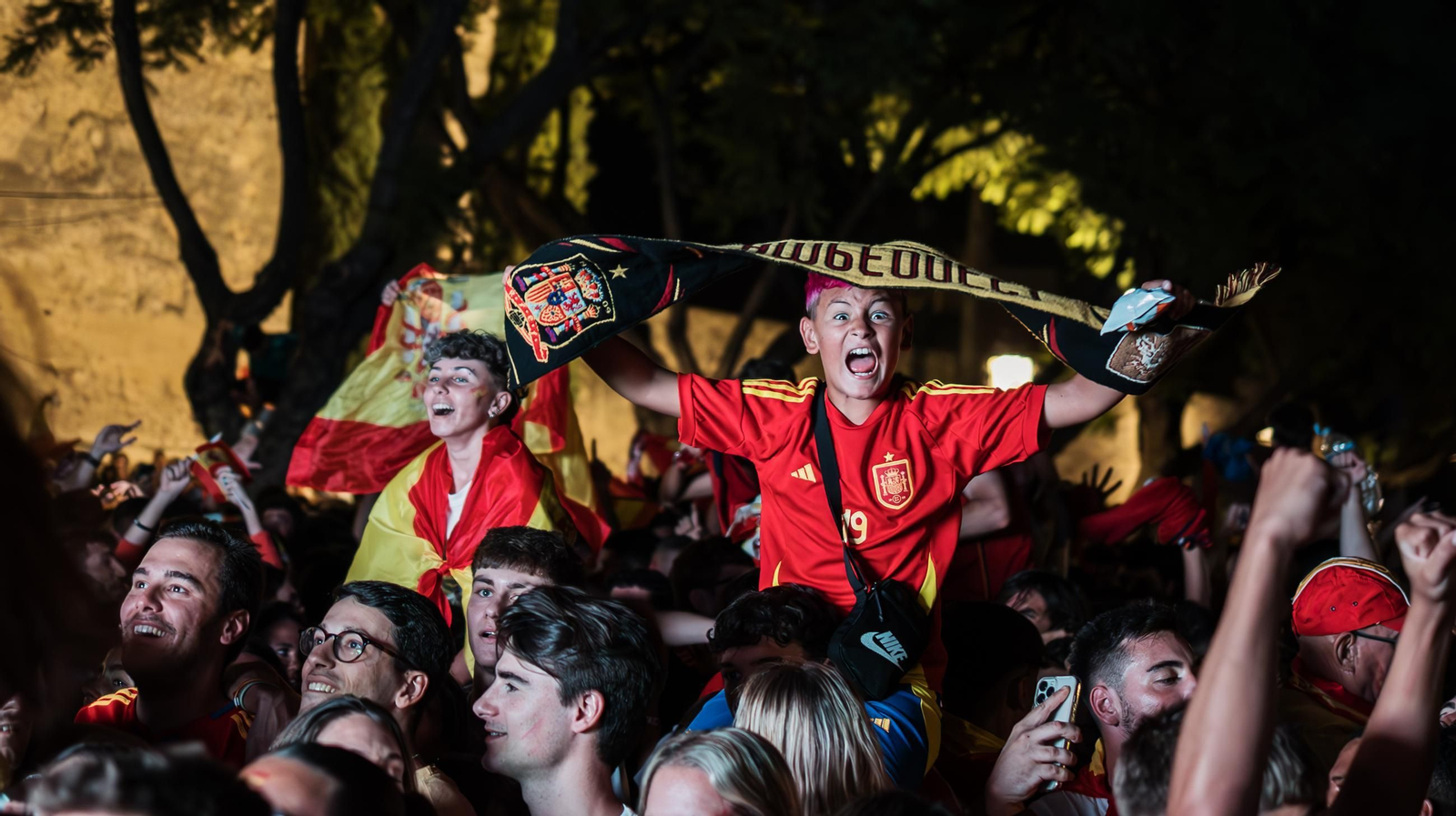 Celebración en Jerez del triunfo de España