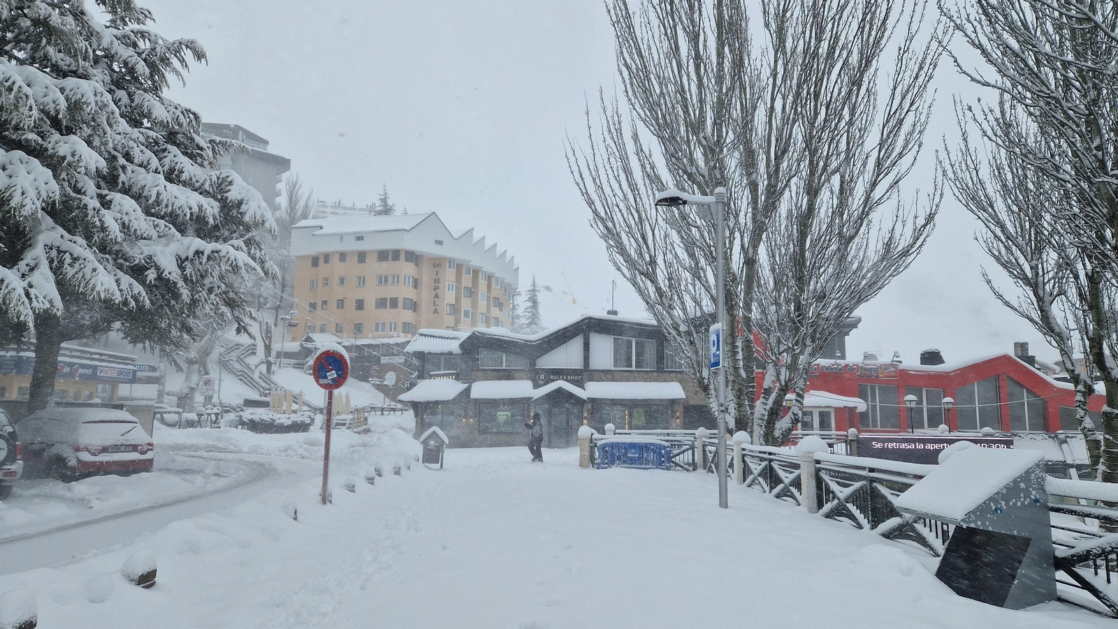 La Sierra, espectacular tras otra gran nevada gracias a la borrasca Konrad