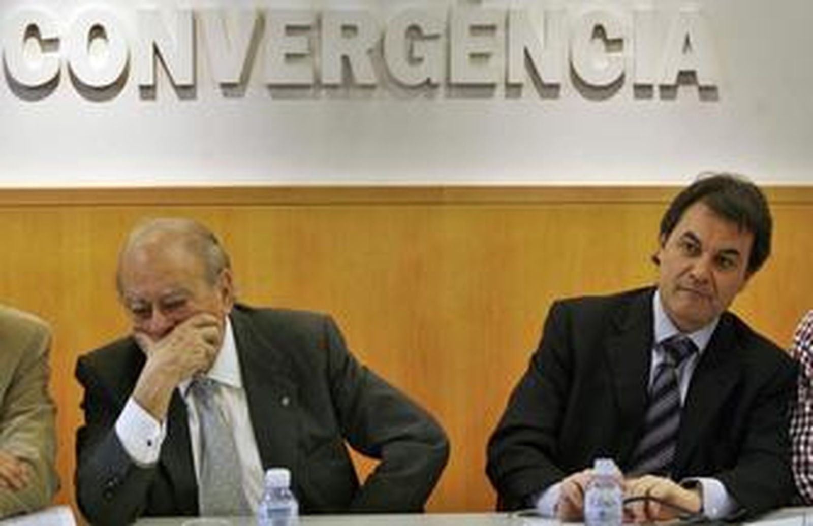 Jordi Pujol y Artur Mas, en la reunión de ayer de la ejecutiva de CDC.