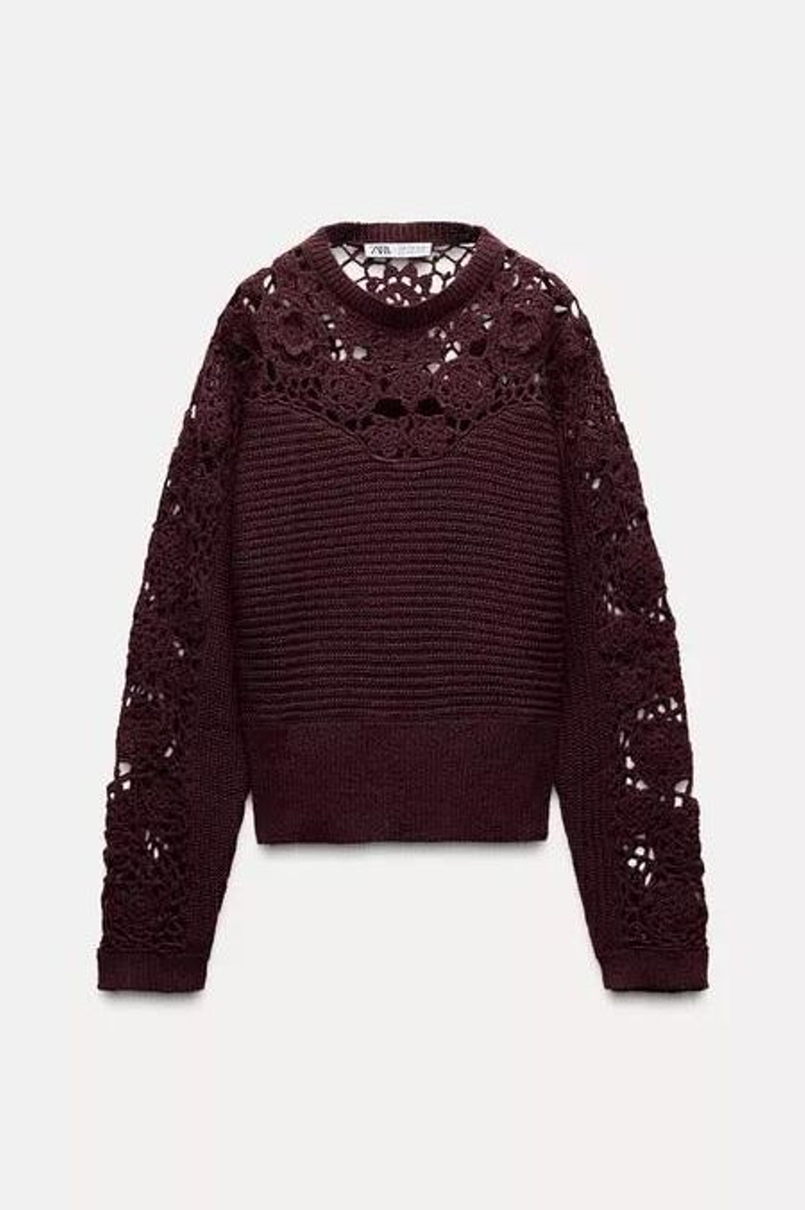 Jersey de crochet de Zara.