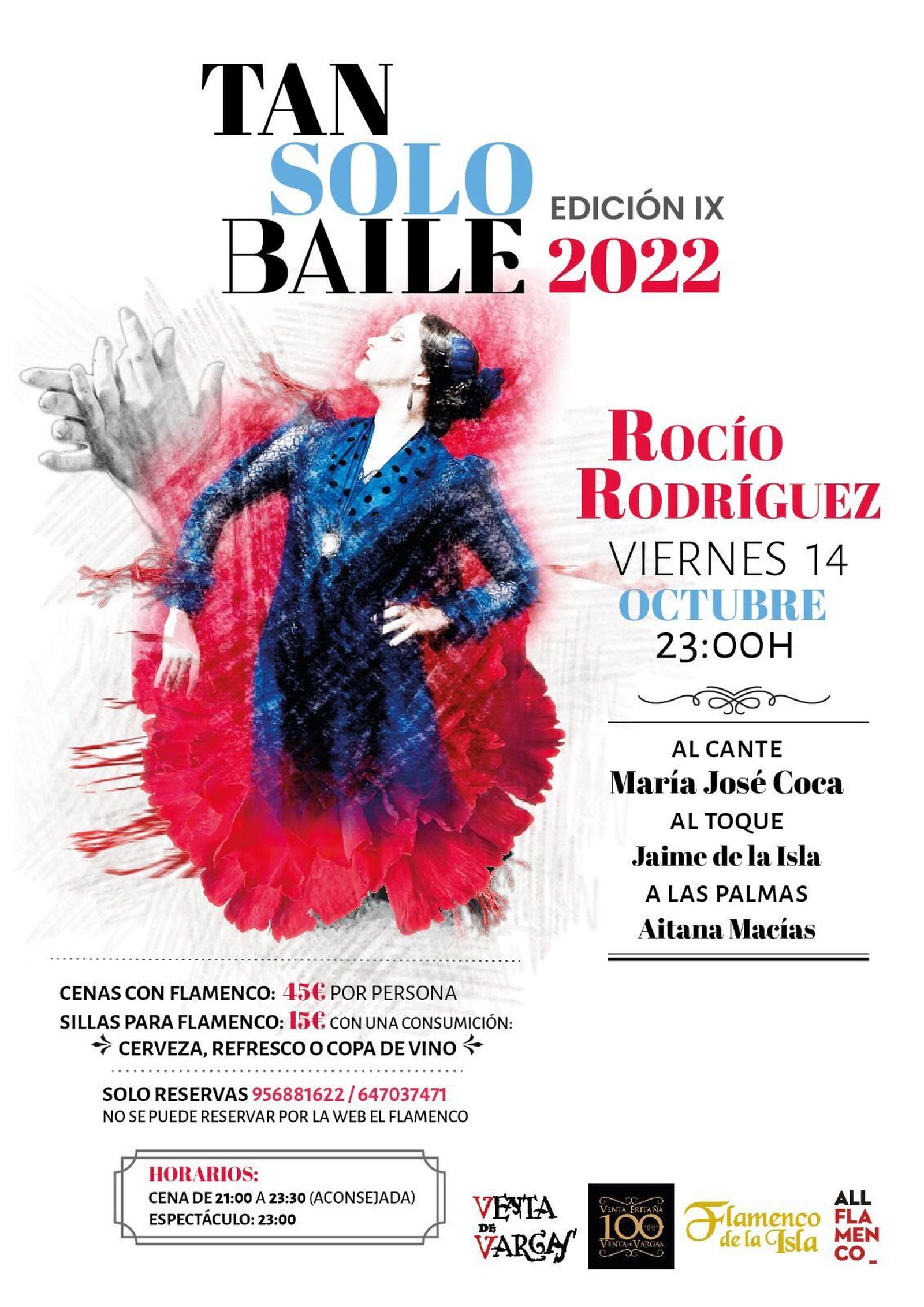 Cartel de la actuación de Rocío Rodríguez en la Venta de Vargas.