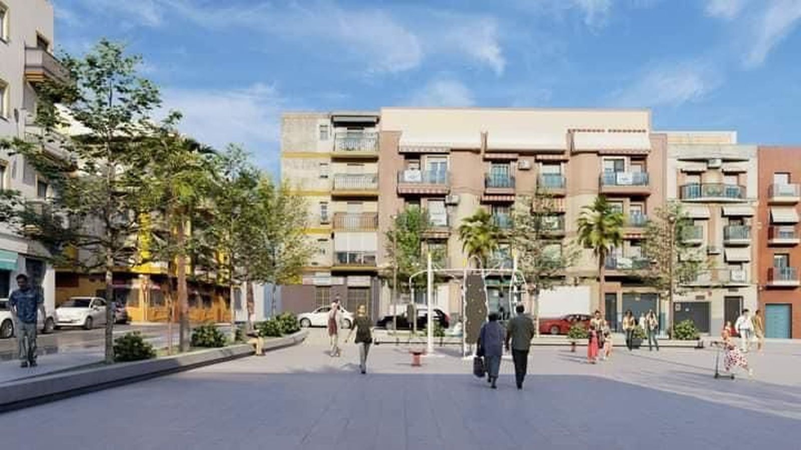 Reproducción de la nueva plaza.