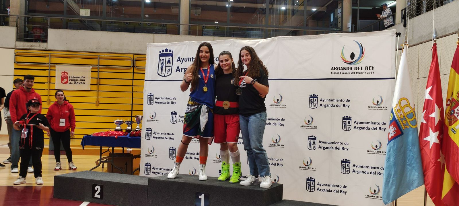 Cristina Peinado, en lo más alto del podio