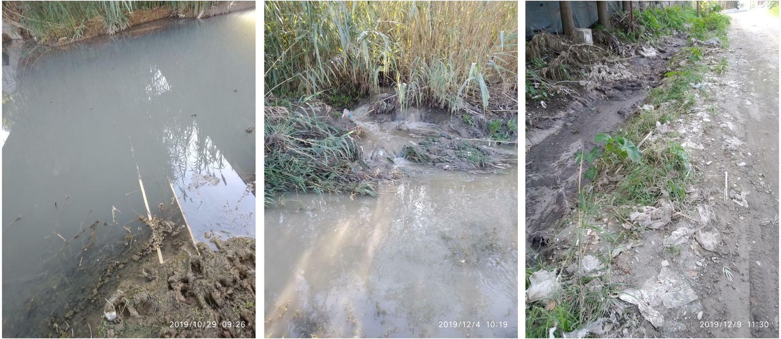 Vertidos de aguas residuales al cauce del río Vélez.