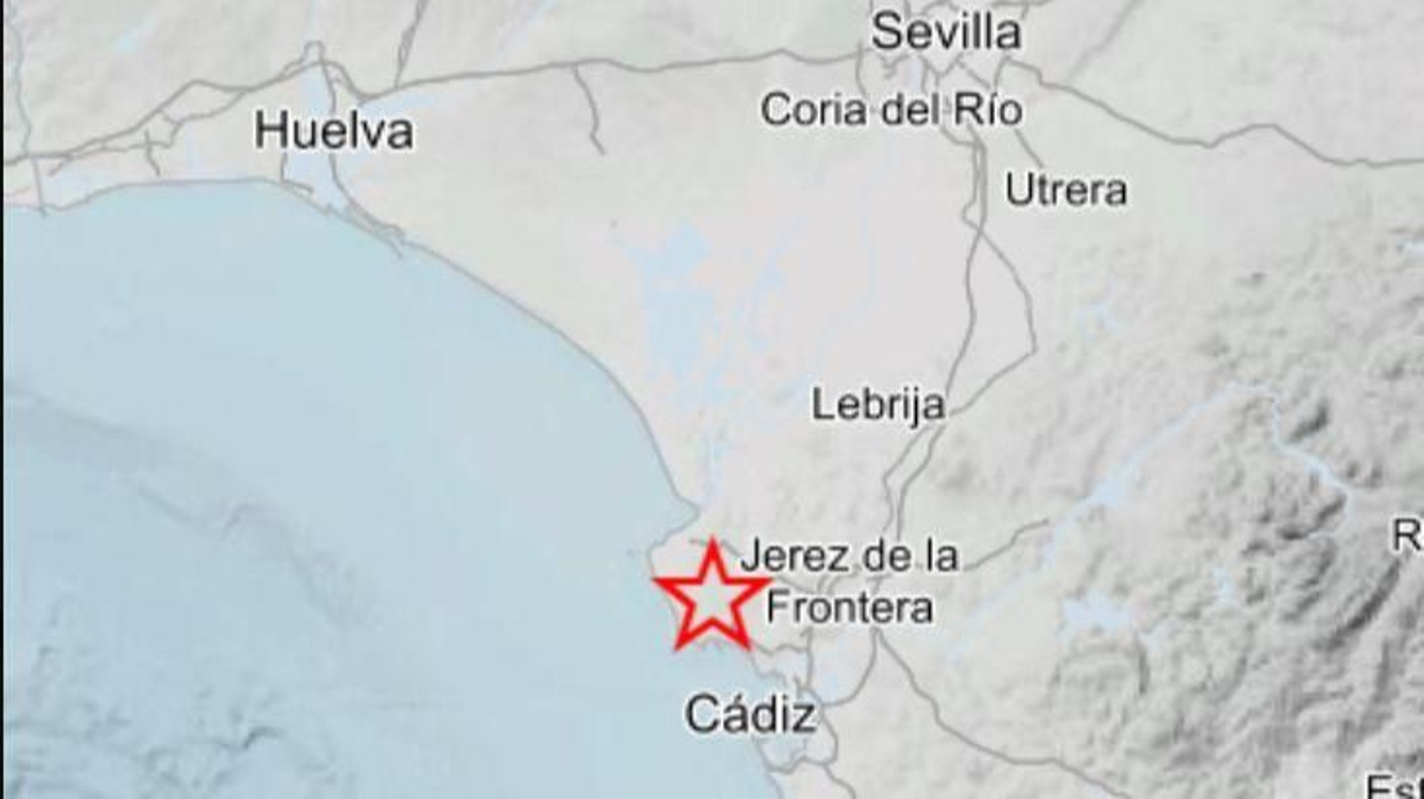 Epicentro del terremoto registrado este viernes por la noche.