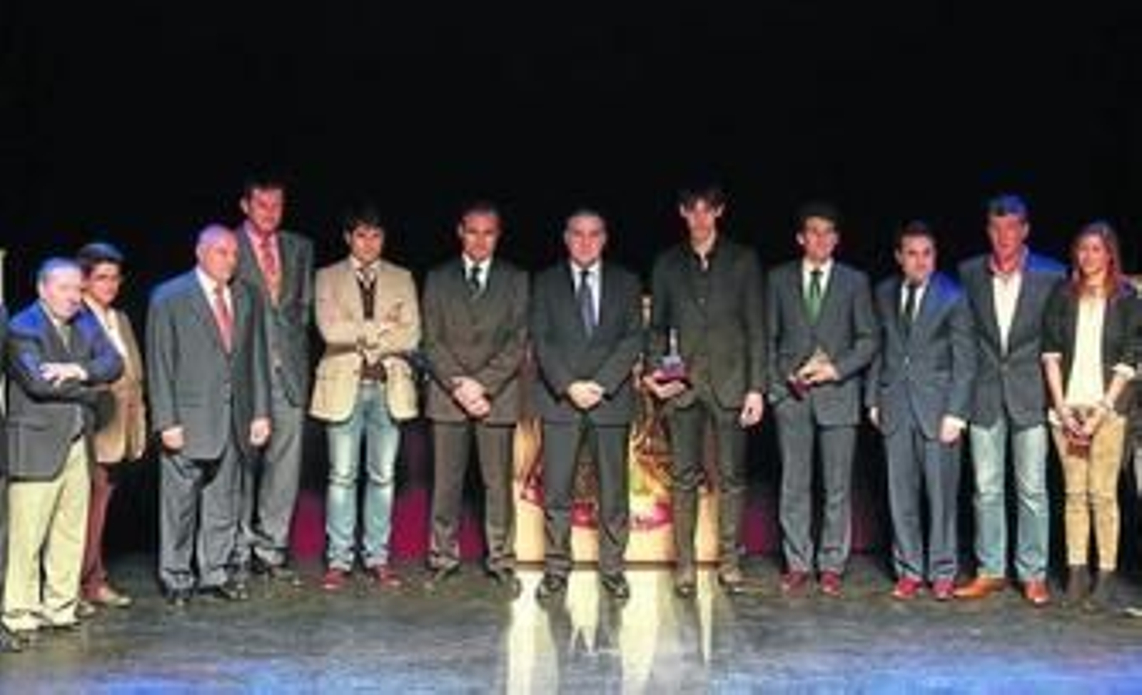 Un momento de gala de ayer en el auditorio Edgar Neville de la Diputación, con todos sus protagonistas.