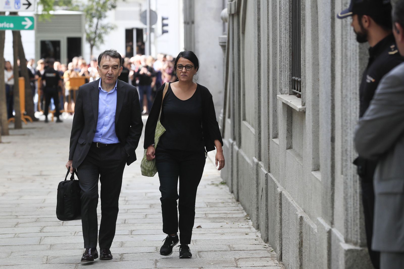 La ex diputada de la CUP Anna Gabriel, a su llegada al Tribunal Supremo.