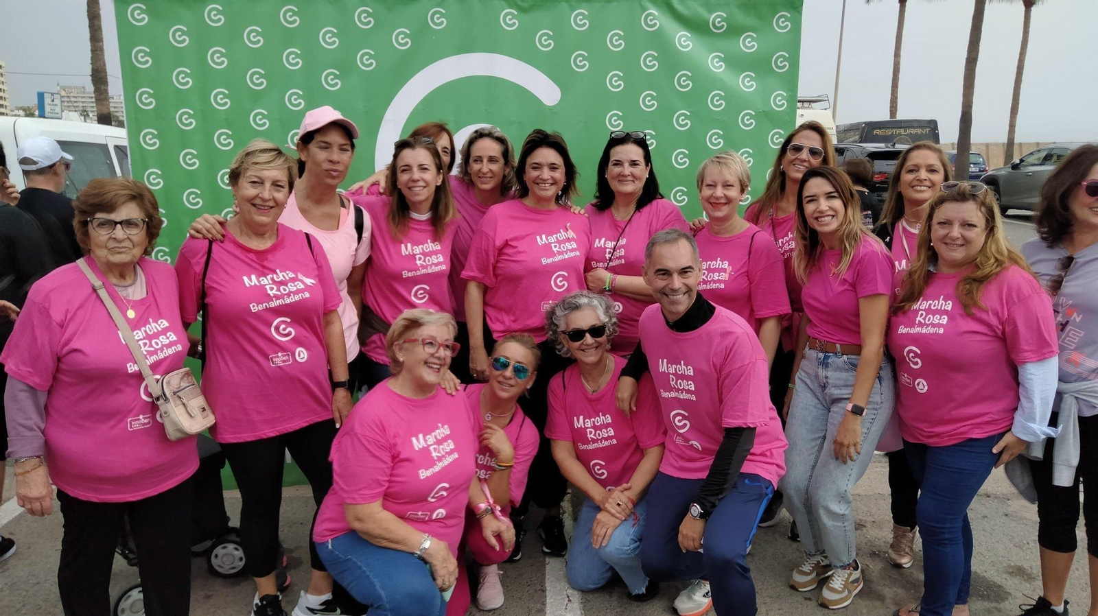 Margarita del Cid, en la 'Marcha Rosa' contra el cáncer de mama de Torremolinos.