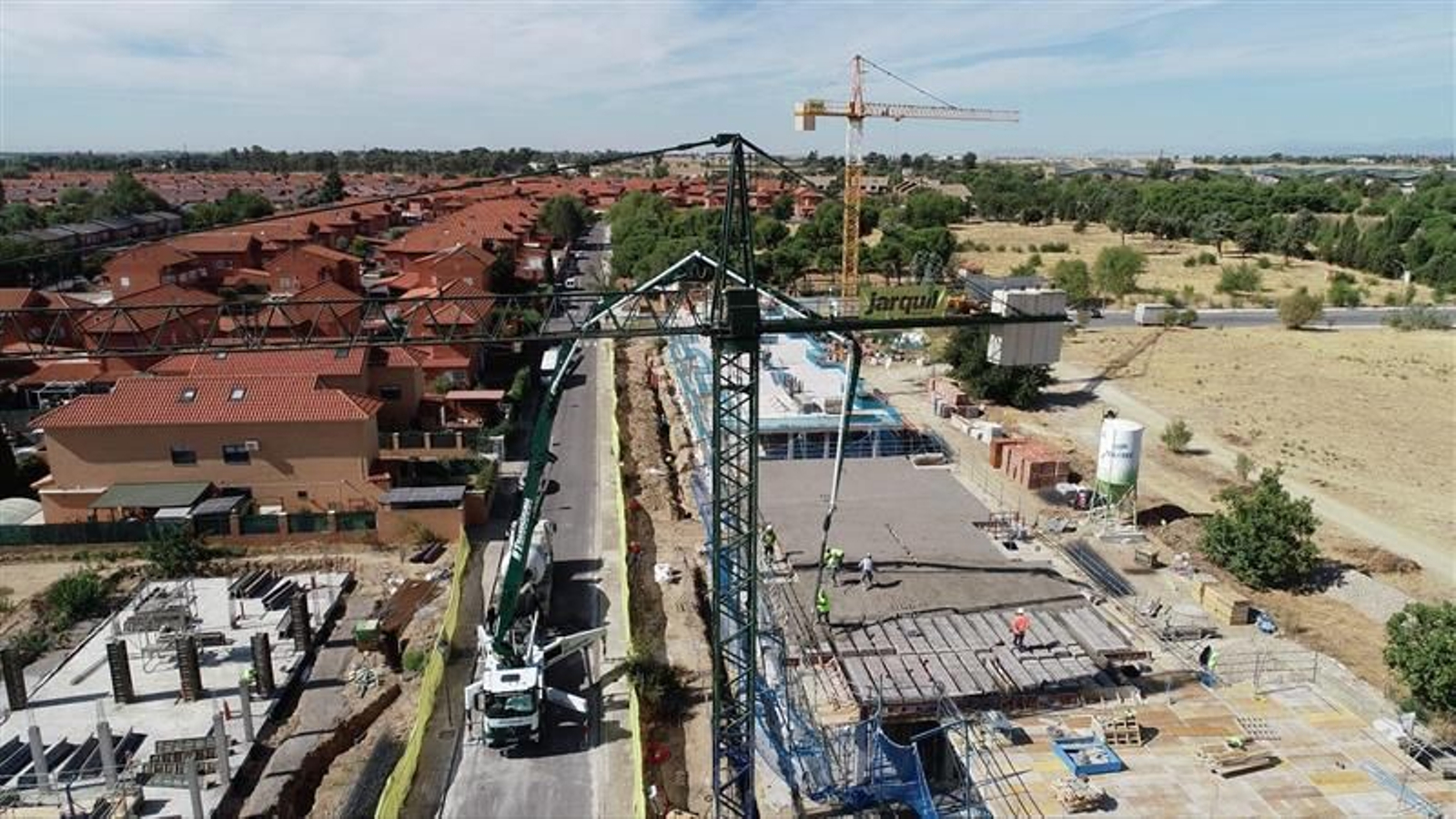 Construcción de los adosados por Jarquil en Cubas de la Sagra