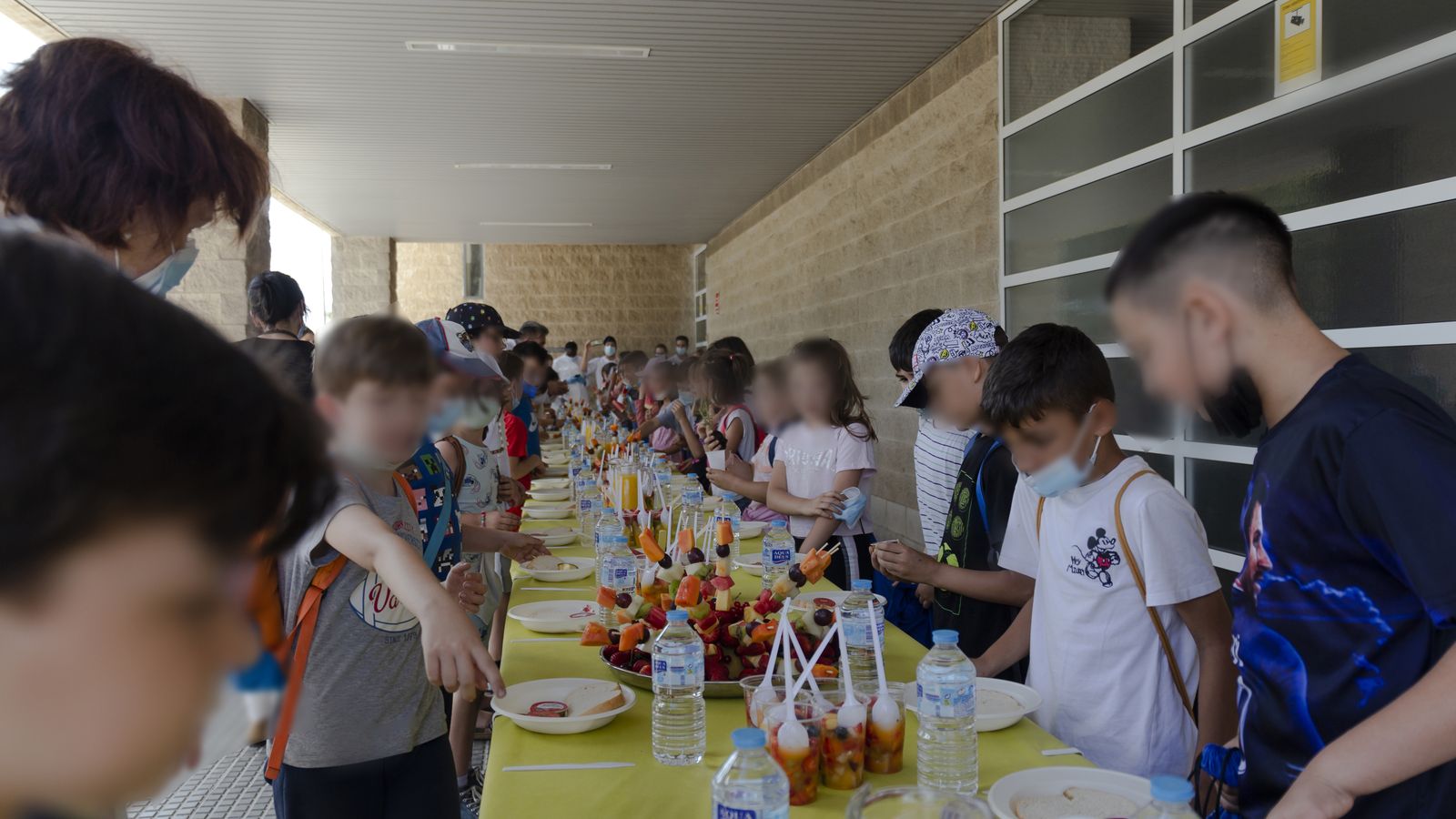 Desayuno ecológico en el hospital Juan Ramón Jiménez.